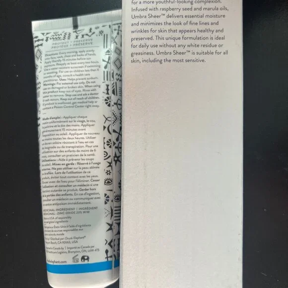 Facial sunscreen SPF 30 Umbra Sheer (Physical Daily Defense) 90 ml